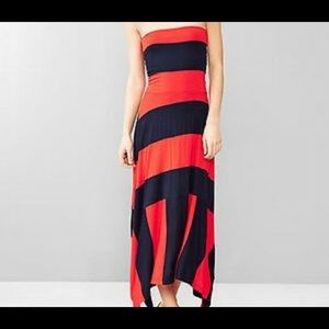 Navy Blue/Red Stripe Convertible Dress/Skirt